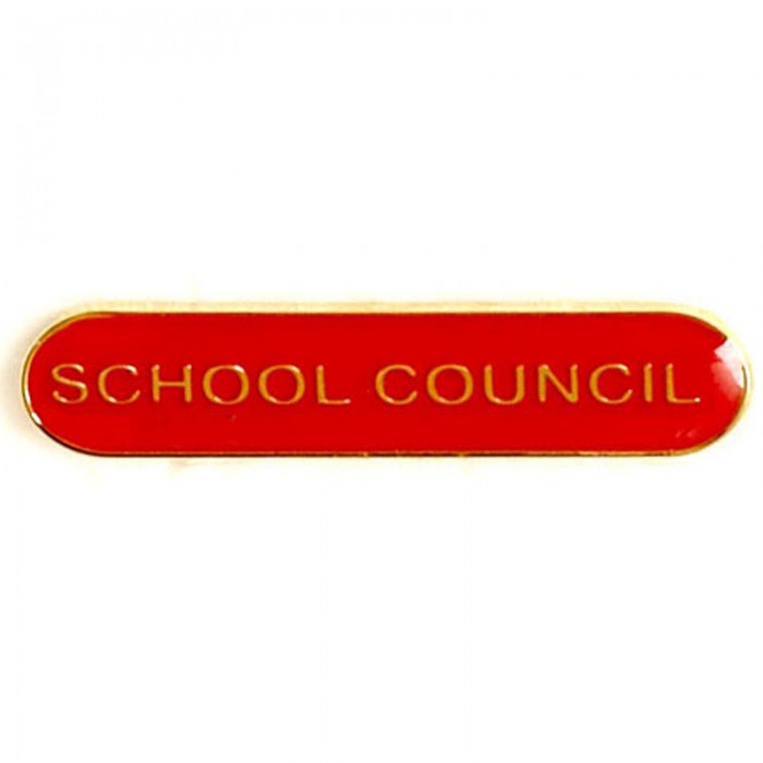 SCHOOL COUNCIL BAR BADGE - 4 COLOURS - 40MM X 9MM